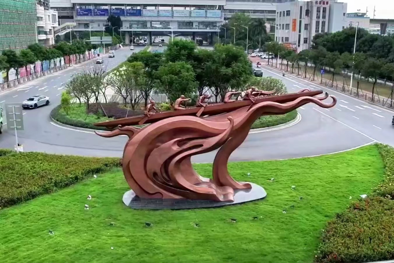 南頭鎮(zhèn)非遺雕塑（五人飛艇）